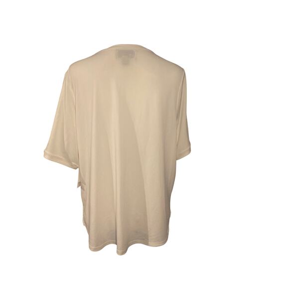 White Dressy Casual Short Sleeve Office Tee Top - Nordstrom Rack - Size Large - Picture 4 of 6